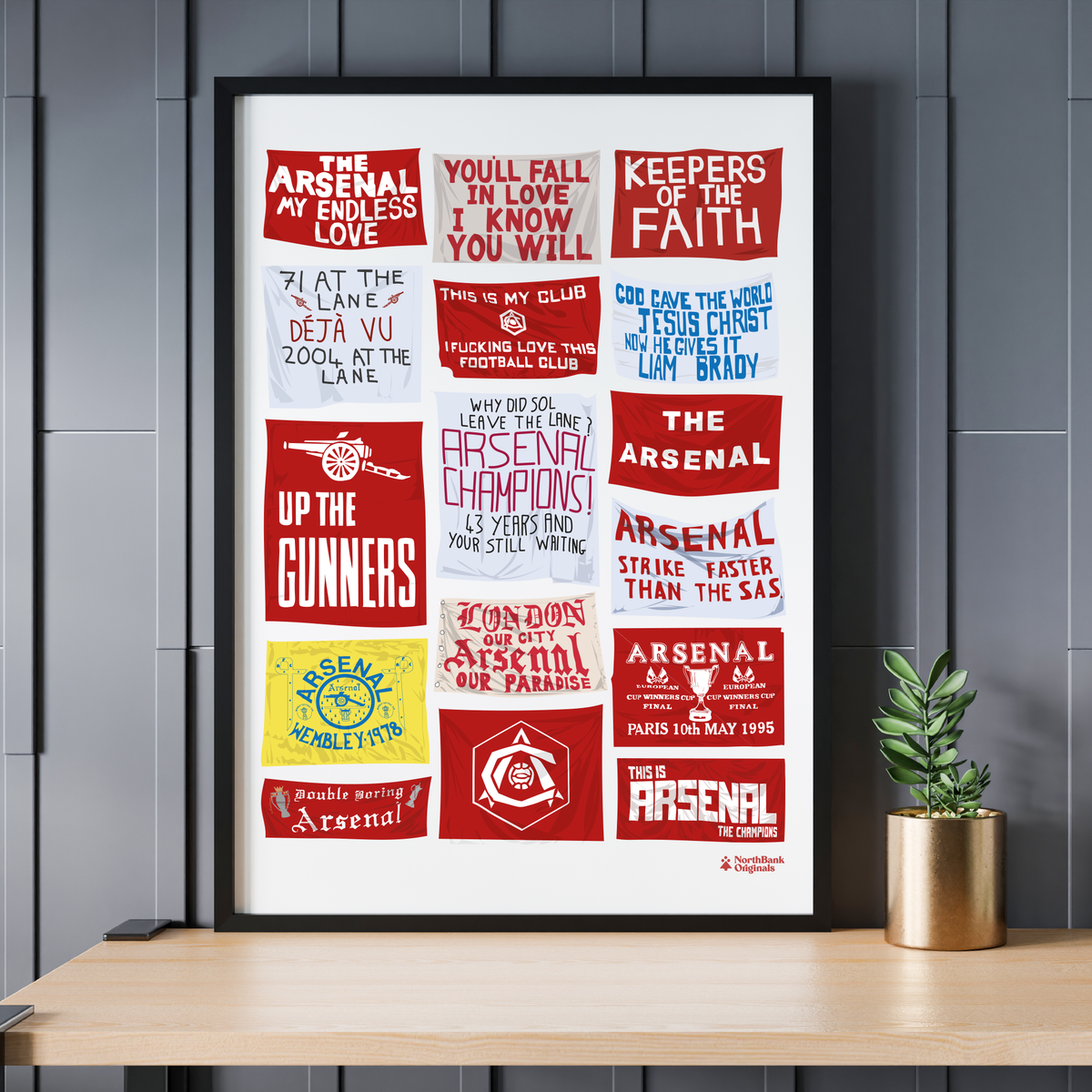 Arsenal Flags A3 Poster